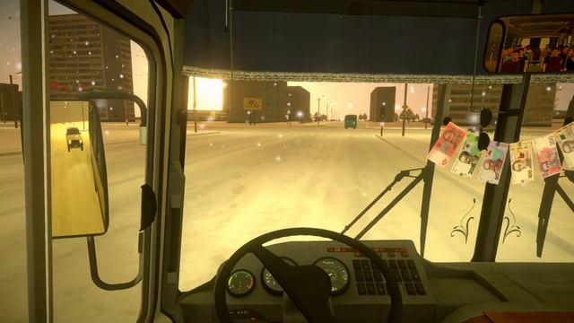 Поездка на автобусе ПАЗ 4234 по снежному Серпову Proton Bus Si смотреть онлайн