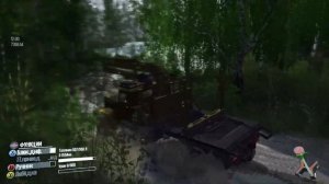 Spintires  MudRunner - КрАЗ вытягивает КамАЗ из болота🔥# 191