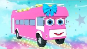 Песенка про ШКОЛЬНЫЙ РОЗОВЫЙ АВТОБУС  | Песенка про машинки | Мультики про машинки