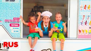 Влад и Ники. Веселые истории о том, как Влад и Ники играют в магазин мороженого! Видео для детей.