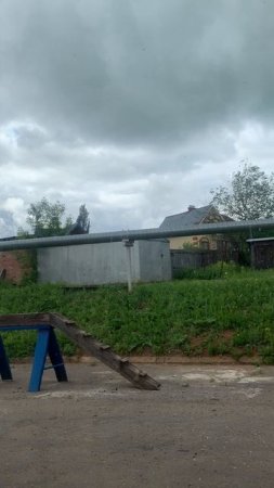 The weather outside the window in our village: приближение темноты на небе