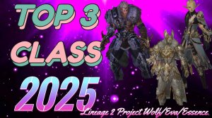 ТОП 3 Класса для новичков в игре Lineage 2 Project Wolf/Eva/Essence в 2025