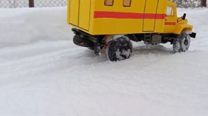RC Камаз и RC Газ 3308 Садко на снежном бездорожье. WPL custom mod