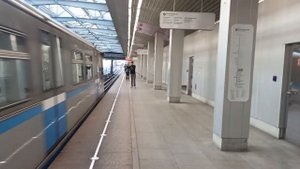(Перегонка)Поезд Русич(81-740)на станции Технопарк (2)г.Мо?