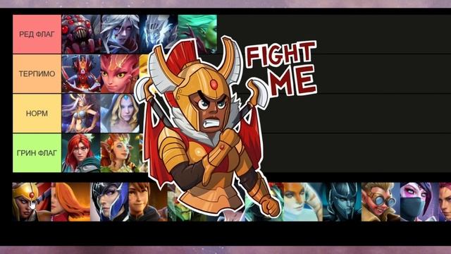 ТИР ЛИСТ ДЕВУШЕК DOTA 2 // ПЕРСОНАЖИ РЕДФЛАГИ смотреть онлайн