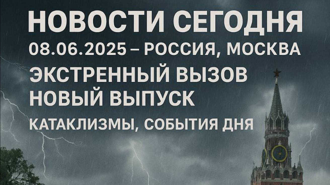 Новости_Сегодня_08_06_2025_Россия,_Москва,_Экстренный_вызов новый выпуск, Катаклизмы, События Дня