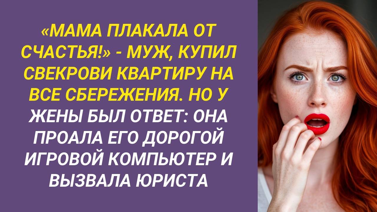 Муж купил на все сбережения квартиру маме, я узнала об этом и вот что я сказала им