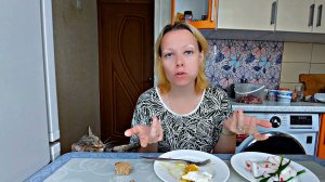 Яичница с колбасой 🍳 | Мукбанг