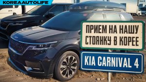 Прием KIA Carnival 4 Signature 7 мест на нашу стоянку в Корее