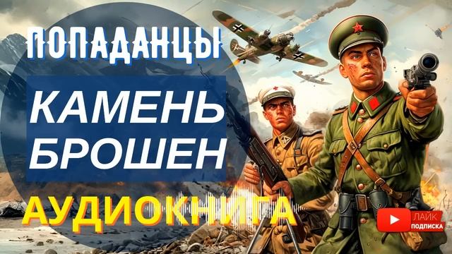 АУДИОКНИГА ПОЛНОСТЬЮ  ⏱️  КАМЕНЬ БРОШЕН: Новый взгляд на ВОВ  /// #Попаданцы, альтернативная история