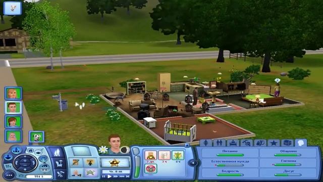 Давай играть в симс 3 семейка Магвайр #24 разрисовка лиц смотреть онлайн