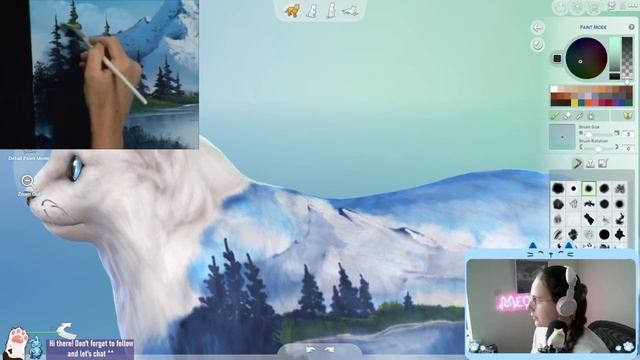 Speedpaint! Bob Ross's Painting On A Cat In The Sims 4. Спидпейнт картины Боба смотреть онлайн