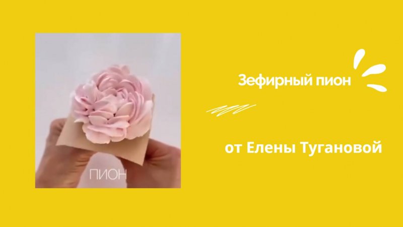Зефирный пион от Елены Тугановой