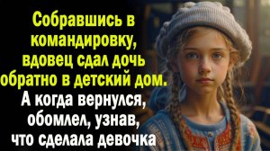 Собравшись в командировку, вдовец сдал дочь обратно в детдом. А когда вернулся и узнал, что она сдел