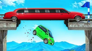 САМЫЙ ДЛИННЫЙ ЛИМУЗИН ПЕРЕПРЫГНУЛ РАЗРУШЕННЫЙ МОСТ В ГТА 5 ? - ЭКСПЕРИМЕНТ В GTA 5 MODS