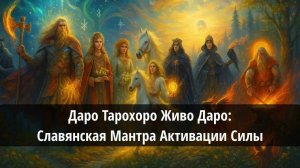 Славянская Мантра Активации Силы Даро Тарохоро Живо Даро — Сакральный код защиты и изобилия