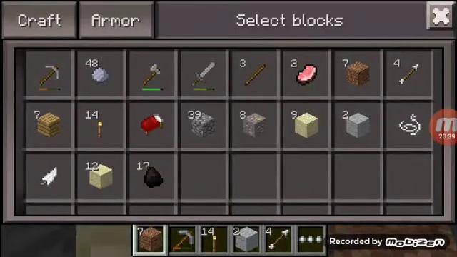 Выживание в майнкрафт ПЕ 0.6.1 #2 камень, железо и уголь смотреть онлайн