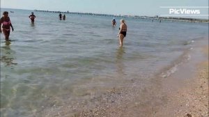 Анапа Центральный пляж сегодня 8 июня 2025. Люди плавают, сезон открыт? Погода и море в Анапе сейчас