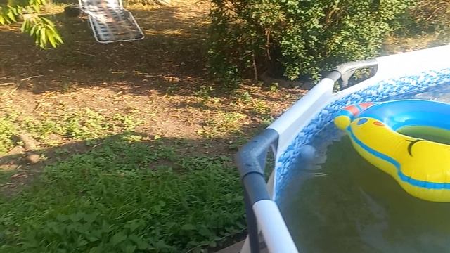 Установка каркасного бассейна.