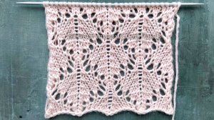 Элегантный узор с ажурными ромбами для вязания свитеров, пледов