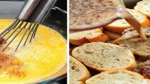 Французские тосты с яблоками и виски