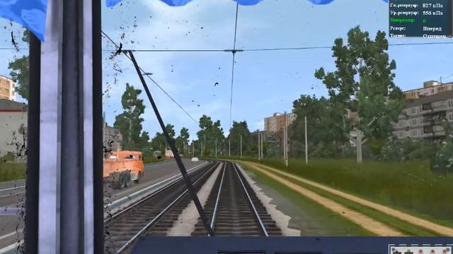 Трамвай КТМ-5МЗ №420 (СМЕ),5 маршрут "Прибой-депо" (г.Новоу смотреть онлайн