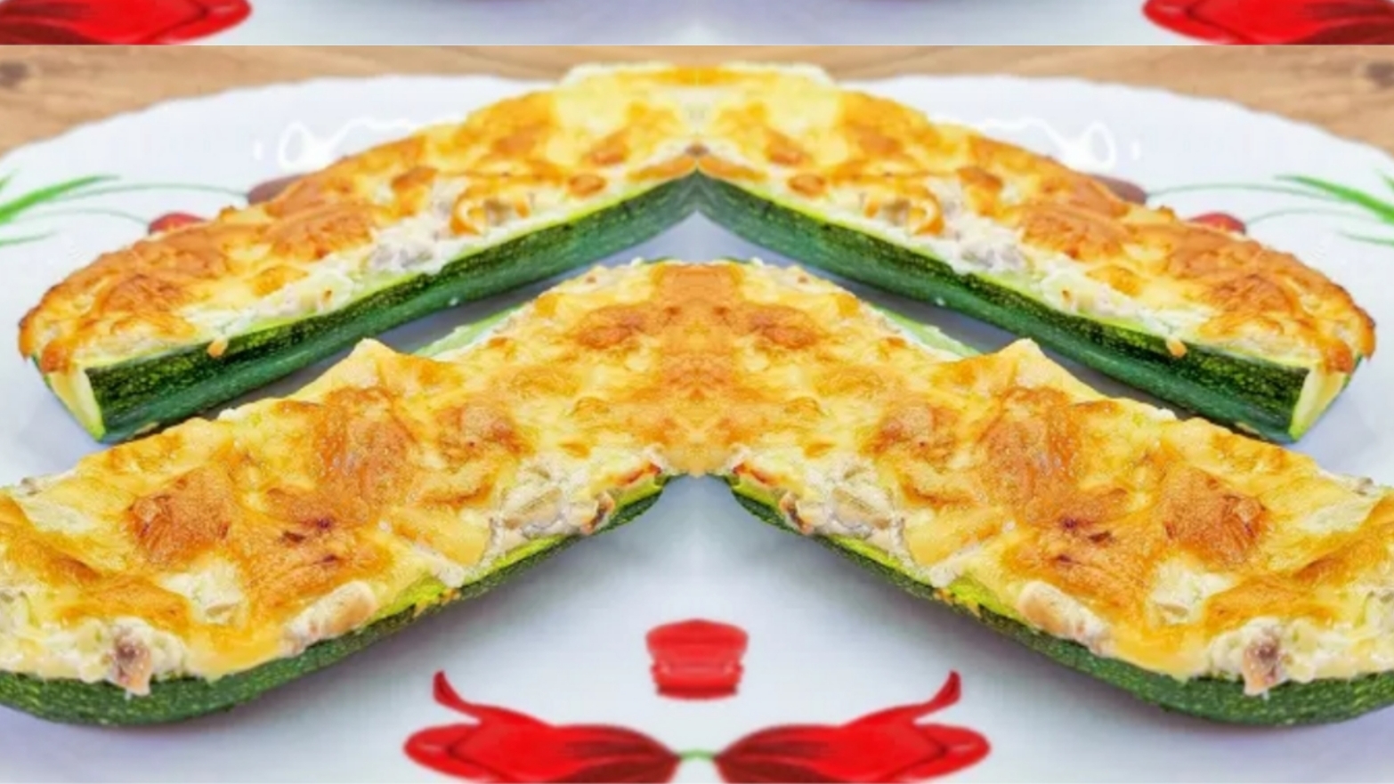 Фаршированные кабачки из духовки. Больше кабачки жарить не будешь! Вкусное настроение👍