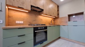 Кухня в стиле лофт: цвет Дуб Ланселот и Martelli матовый