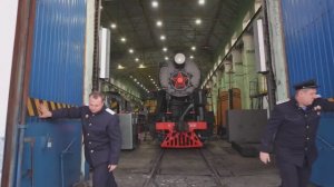 Обкатка паровоза Л-3435 на КрасЖД