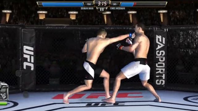 UFC MOBILE. DEMIAN MAIA & CHRIS WEIDMAN. 30 бой смотреть онлайн