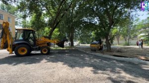 Продолжается асфальтирование во дворе по ул. Нестерова, 11,13,15 и ул. Орджоникидзе, 45А