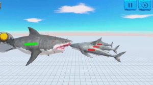 МЕГАЛОДОН ПРОТИВ БЕЛЫХ АКУЛ (МОРСКАЯ БИТВА) 🔥😱 Animal Revolt Battle Simulator