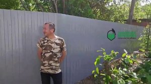 Отзыв об установке забора из профнастила серого цвета