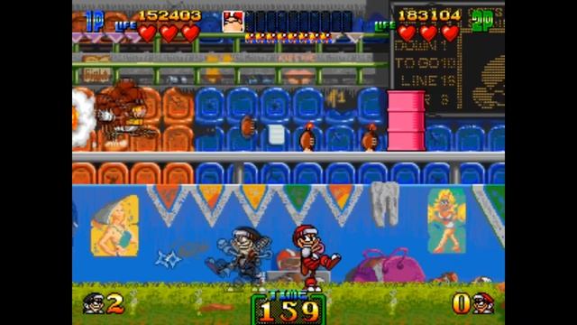 Charlie Ninja - 2 players (2 нуба) Arcade game - 1994 - MAME смотреть онлайн