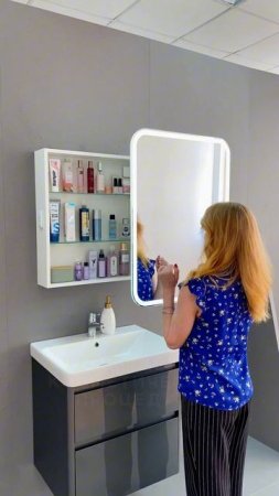 Обзор зеркального шкафа 60 размера с подсветкой для ванной комнаты Cosmetic Light от ALAVANN!