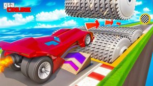 СМОЖЕТ ЛИ РЕАКТИВНЫЙ БЭТМОБИЛЬ ПЕРЕПРЫГНУТЬ ОГРОМНУЮ МЯСОРУБКУ В GTA 5? ЭКСПЕРИМЕНТЫ ГТА 5