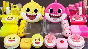 Крошка Акула против Мамочки Акулы, смешиваем самый яркий Слайм Видео ASMR