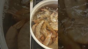 Самые вкусные, вареные креветки, лучший рецепт.
