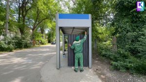 Долгожданный остановочный павильон на маршруте № 37