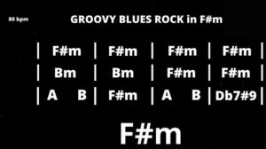 Fat Groovy Blues Rock Backing Track in F#m