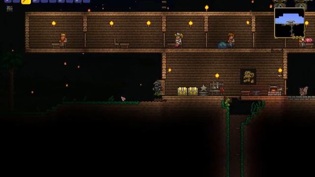 Terraria прохождение с другом #3 босс ► выживание на экспе? смотреть онлайн