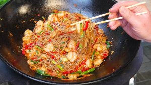 Как в ресторане! Вкусный ужин за 20 минут. Как приготовить Лапшу с Креветками – Лапша Вок