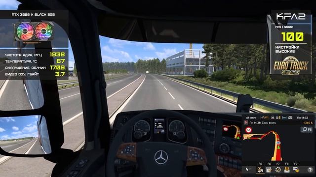 KFA2 X GeForce RTX 3050 Black | Euro Truck Simulator 2 | 1080p (Full HD) разрешение смотреть онлайн