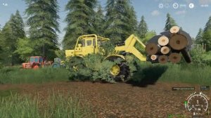 Farming Simulator 19 Деревня Пионер Работа в лесу.