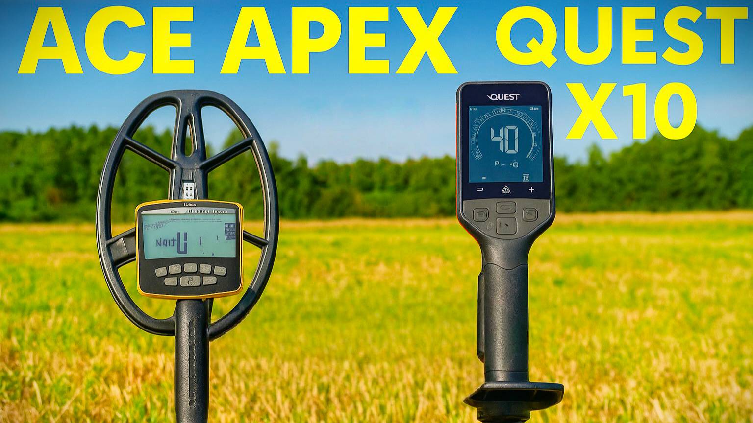 Garrett Ace Apex и Quest x10 тест металлоискателей на полигоне