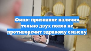 Фицо: признание наличия только двух полов не противоречит здравому смыслу