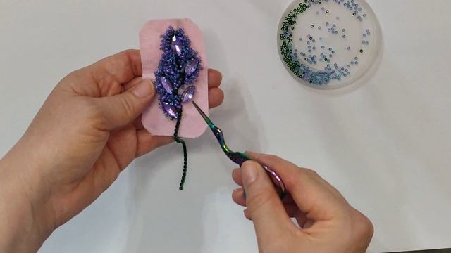 Брошь Лаванда мастер-класс