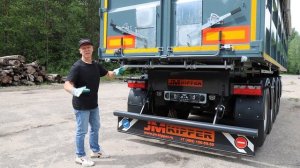 JM Kipper STRONG 4 | Кузов 40 м3 | Обзор стального четырехосного самосвального полуприцепа
