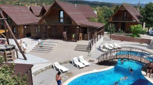 🏡 №605 Сдаётся посуточно двухэтажный дом, балкон с видом на горы, бассейн - Кабардинка Геленджик