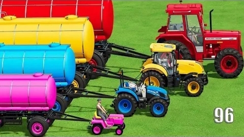 Мини И БОЛЬШИЕ эпические ТРАКТОРЫ, Паркур и автоцистерны против ГЛУБОКОЙ ГРЯЗИ - РАБОТАЙТЕ с цветным смотреть онлайн